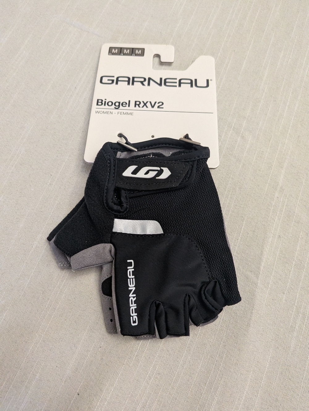 Garneau Biogel RXV2 Women's Cycling Gloves - Black/Gray Size Medium